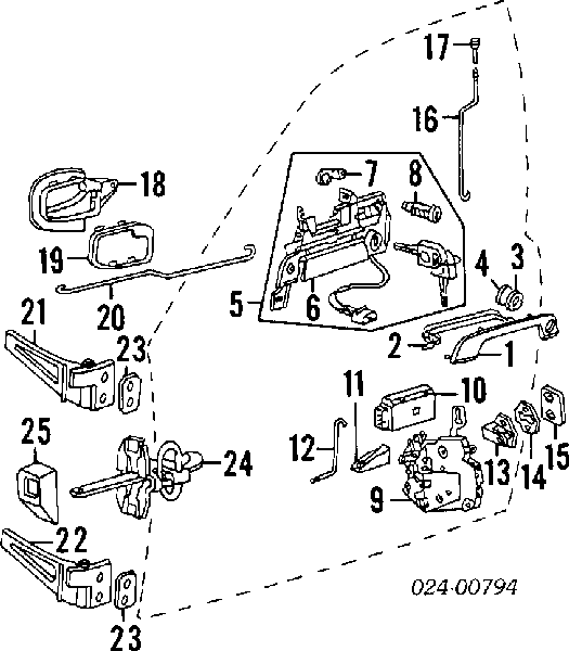 Fecho da porta dianteira esquerda BMW 3  E36