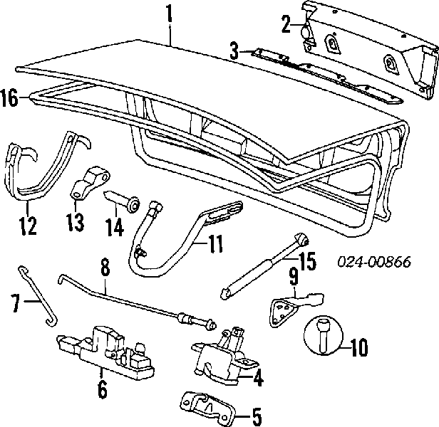 41628117857 BMW Gozno de tampa de porta-malas