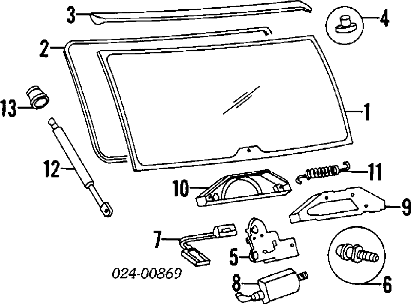 51248120172 BMW Amortecedor de vidro de porta-malas (de 3ª/5ª porta traseira (de tampa de alcapão)