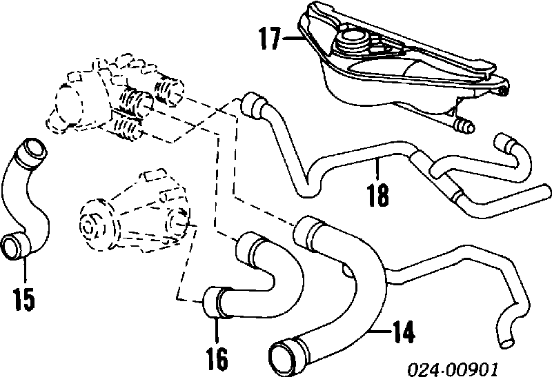17111719110 BMW Tanque de expansão do sistema de esfriamento
