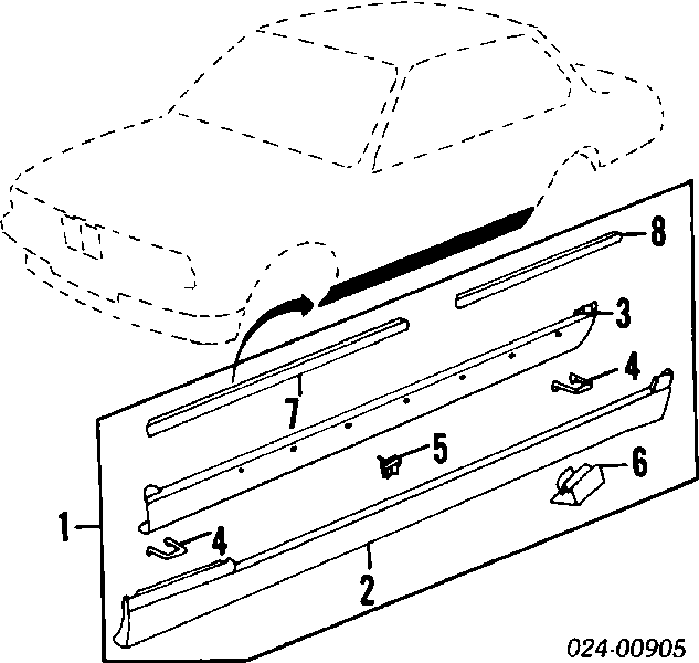 51212230374 BMW Placa sobreposta da porta dianteira direita