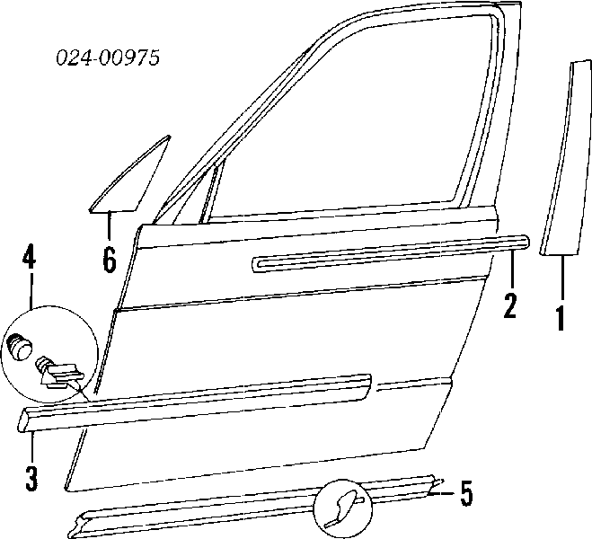 51131934177 BMW Moldura da porta dianteira esquerda