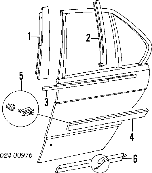 51221944421 BMW Compactador da porta traseira esquerda (na porta)