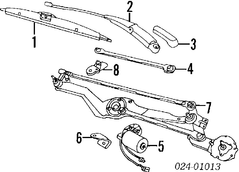 Trapézio de limpador pára-brisas para BMW 7  E32