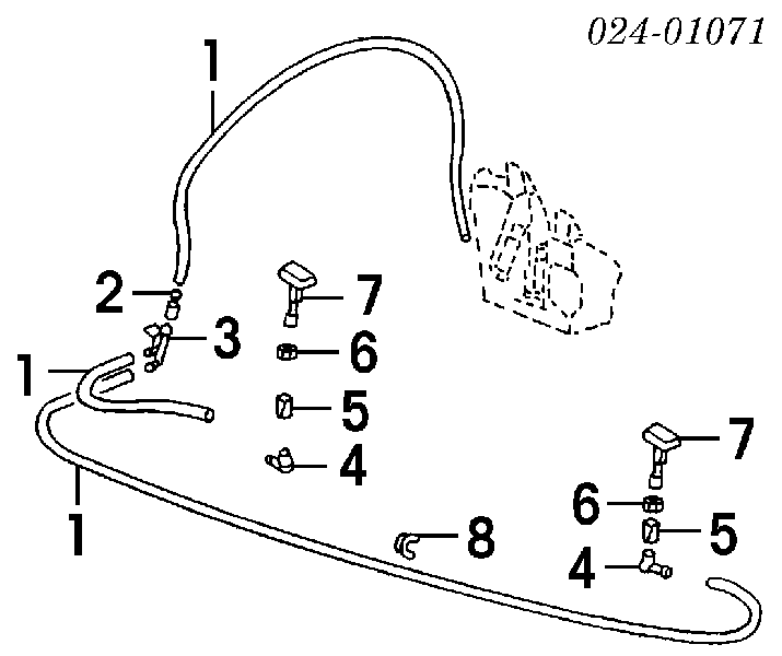 61678352896 BMW Injetor de fluido para lavador da luz dianteira direita