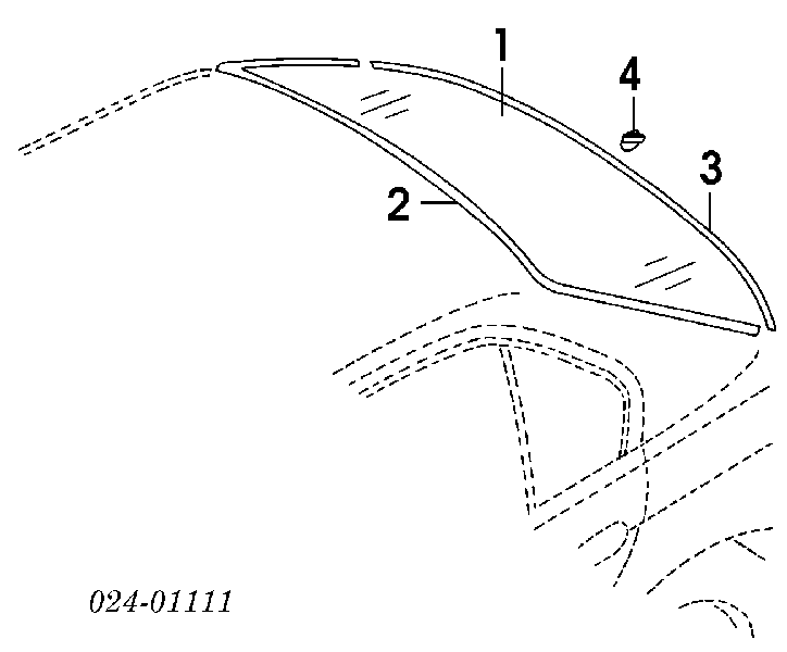 51318159786 BMW Moldura inferior de vidro traseiro
