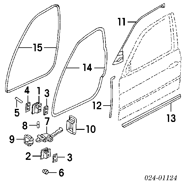 51218158185 BMW Moldura da porta dianteira esquerda inferior