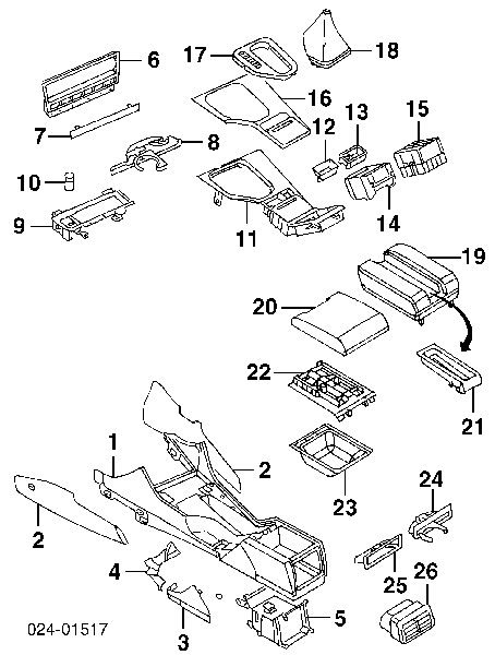 61318373707 BMW Bloco de botões do console central