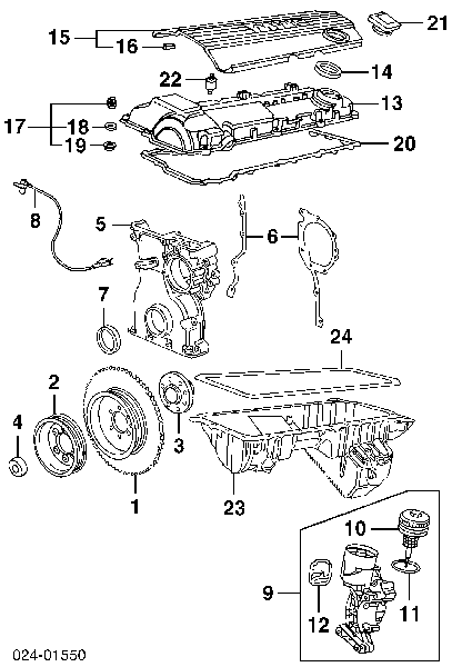 11141720639 BMW Vedante esquerdo de tampa dianteira de motor