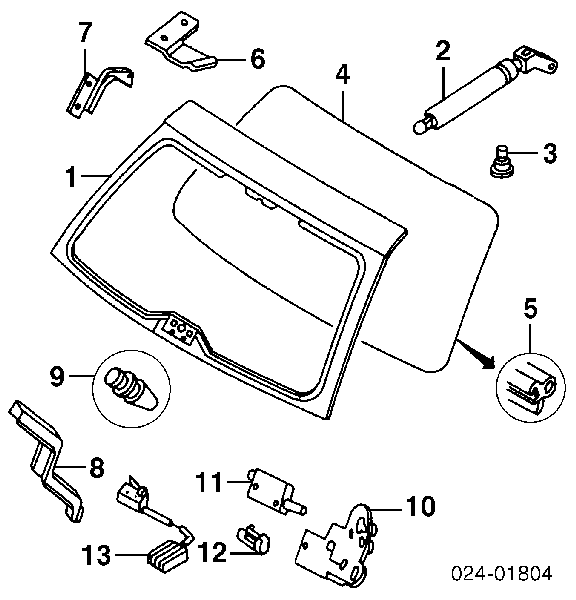51248190688 BMW Amortecedor de tampa de porta-malas (de 3ª/5ª porta traseira)