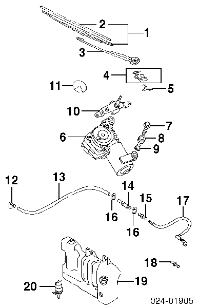 61628361640 BMW Motor de limpador pára-brisas de vidro traseiro