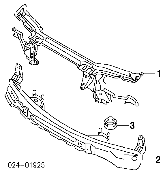 51718402319 BMW Suporte do radiador montado (painel de montagem de fixação das luzes)
