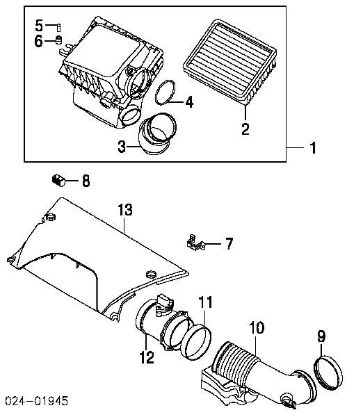 13621433567 BMW Sensor de fluxo (consumo) de ar, medidor de consumo M.A.F. - (Mass Airflow)