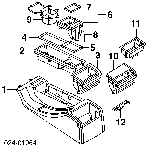 51168234154 BMW Consola de painel de controlo central