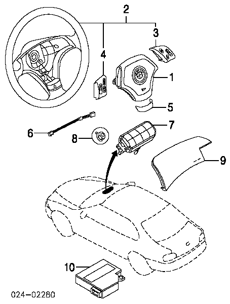 32306757891 BMW Cinto de segurança (AIRBAG) de condutor