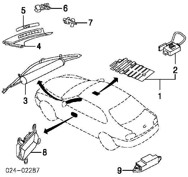 65776911038 BMW Sensor AIRBAG dianteiro