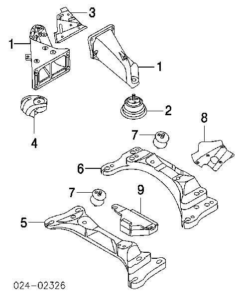 22316750858 BMW Coxim de transmissão (suporte da caixa de mudança)