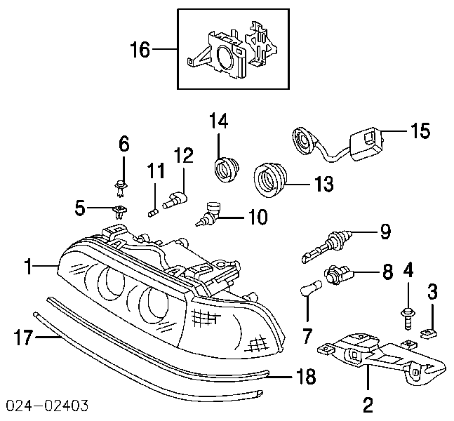 63128387114 BMW Unidade de encendido (xénon)
