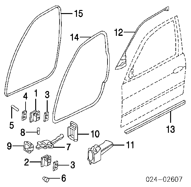51218193447 BMW Limitador dianteiro de abertura de porta