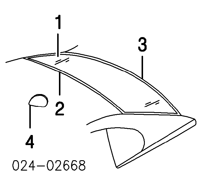 Vidro traseiro para BMW 7  E65, E66, E67