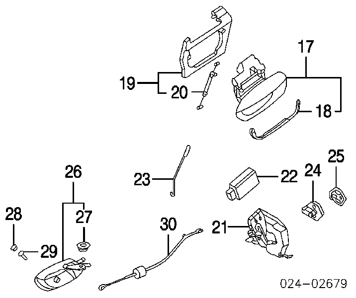51228245466 BMW Maçaneta externa direita da porta traseira