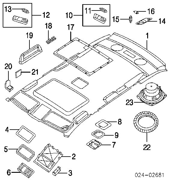 65138369265 BMW Alto-falante de estante traseiro
