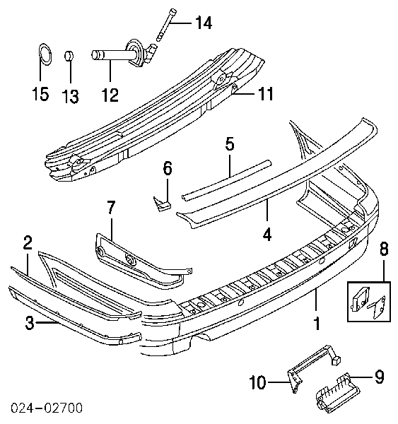 Pára-choque traseiro BMW 5  E39
