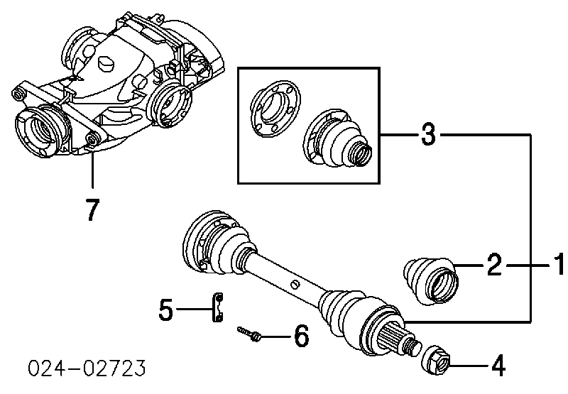 33207572424 BMW Semieixo traseiro