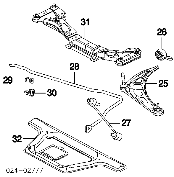 31351094552 BMW Braçadeira de fixação da bucha de estabilizador dianteiro