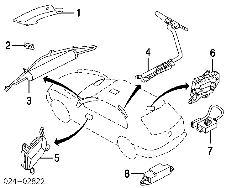 65776900728 BMW Sensor AIRBAG dianteiro