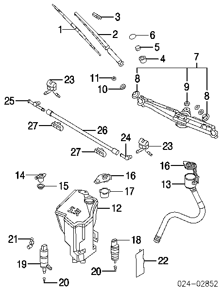 61667007970 BMW Tanque de fluido para lavador de vidro