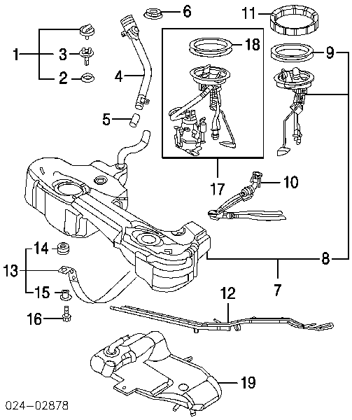 Sensor do nível de combustível no tanque V200904711 Vemo