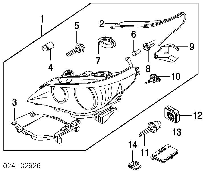 63116933239 BMW Tampa da luz esquerda