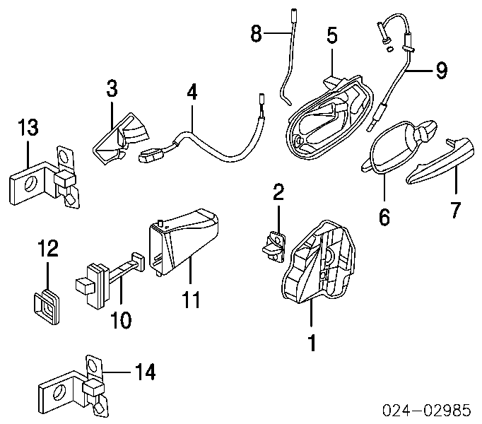 51217034543 BMW Suporte de maçaneta externa da porta dianteira esquerda