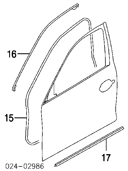51217033787 BMW Compactador da porta dianteira (na carroçaria)