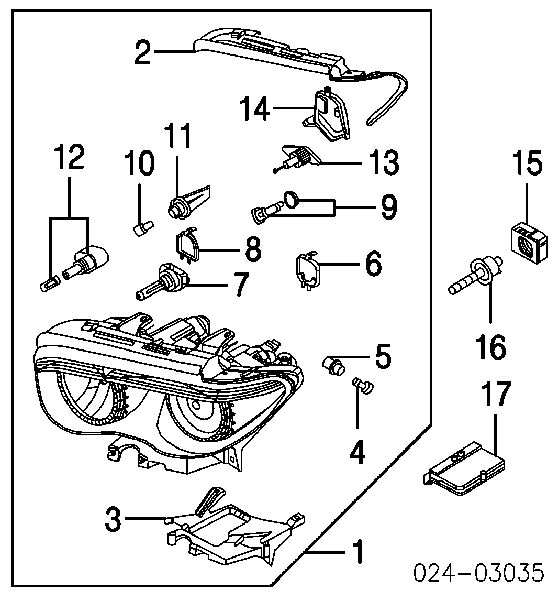 63126916097 BMW Lâmpada de quebra-luz de iluminação de salão/de cabina
