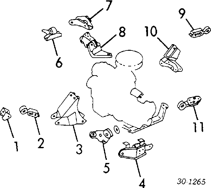 1135002Y00 Nissan/Infiniti Coxim (suporte) dianteiro de motor