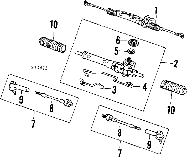 4900173A11 Nissan/Infiniti Cremalheira da direção