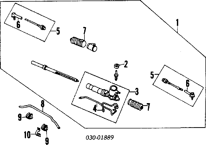 Bota de proteção do mecanismo de direção (de cremalheira) Nissan Micra  K10 ao melhor preço