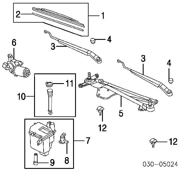 289207Y000 Nissan/Infiniti Bomba de motor de fluido para lavador de vidro dianteiro