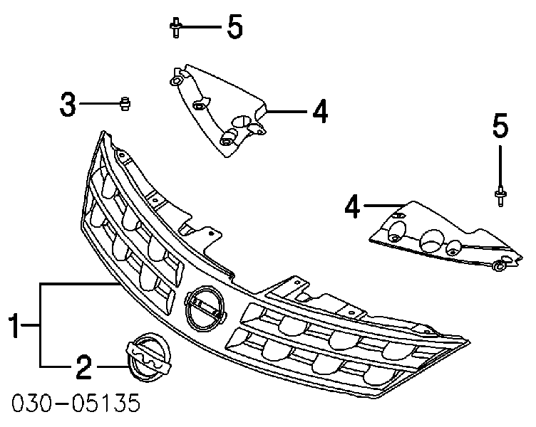 62310CA000 Nissan/Infiniti Grelha do radiador