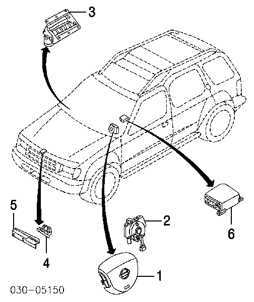 K851MCA002 Nissan/Infiniti Cinto de segurança (AIRBAG) de condutor