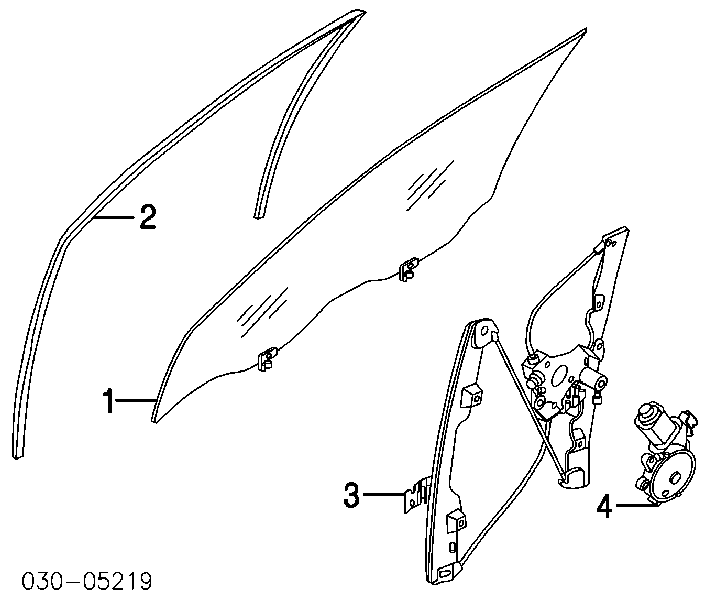  Mecanismo de acionamento de vidro da porta dianteira direita Nissan Murano SUV (Z50) (2004 - 2008) 