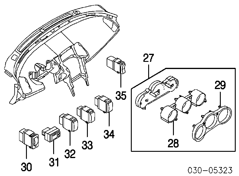 25570CR900 Nissan/Infiniti Unidade de controlo dos espelhos de retrovisão, no painel de instrumentos