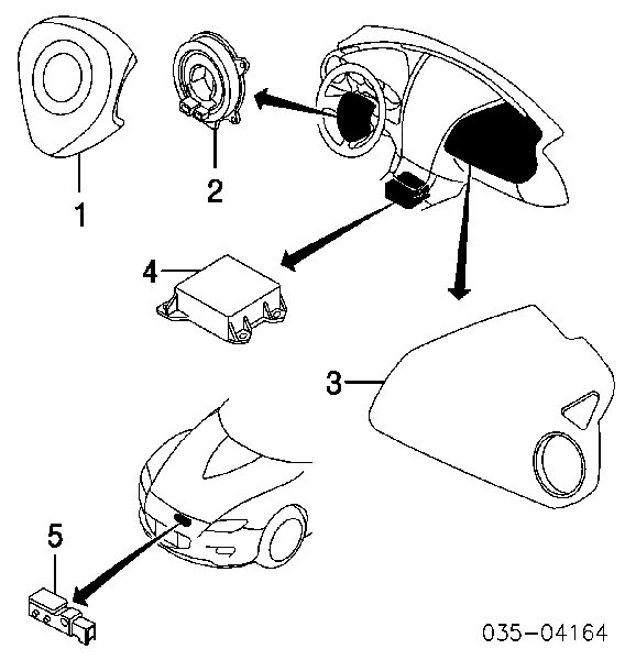GJ6A66CS0 Mazda Anel AIRBAG de contato, cabo plano do volante