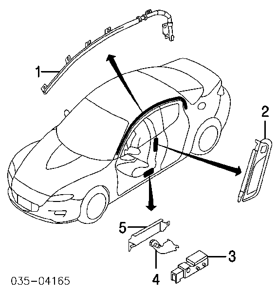 GJ6A57KC0 Mazda Sensor AIRBAG dianteiro