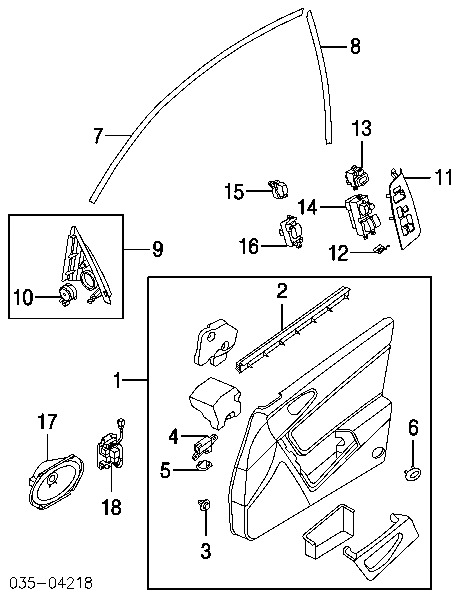 GJ6A66960 Mazda Alto-falante da porta dianteira