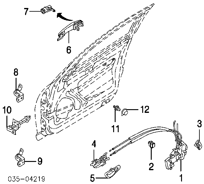 F15158210 Mazda Gozno da porta dianteira