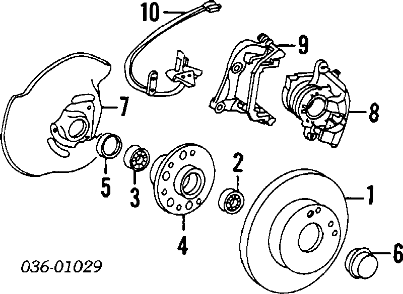 A0009815805 Mercedes Rolamento interno de cubo dianteiro