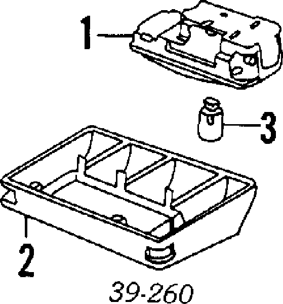 636292 Peugeot/Citroen Quebra-luz de iluminação de salão (de cabina)